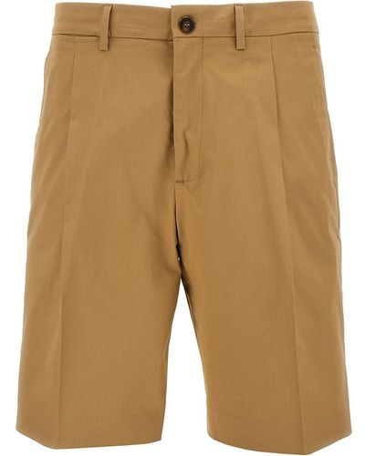 Golden Goose Bermuda Shorts With Stretch Fold - Natural