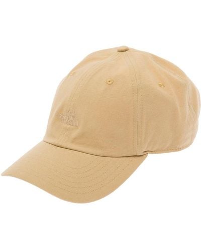The North Face Cappello da baseball con ricamo logo tono su tono in cotone beige uomo - Neutro