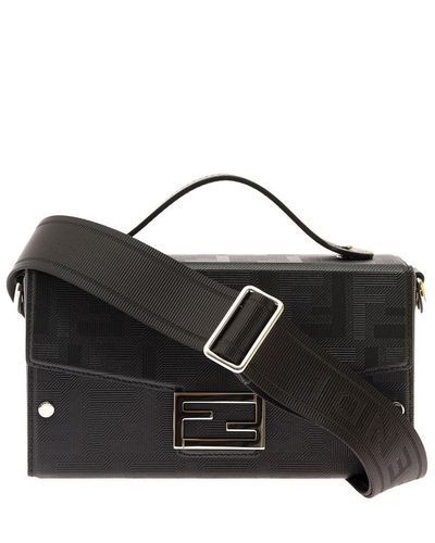Fendi 'Soft Trunk' Crossbody Bag With Ff Motif - Black