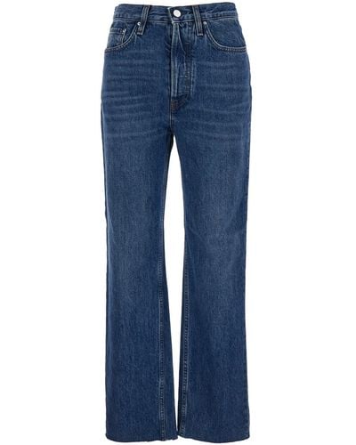 Totême 'Classic Cut' Jeans With Logo Patch - Blue