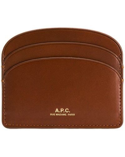 A.P.C. Porte-cartes À Logo - Brown