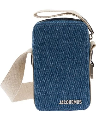 Jacquemus 'La Cuerda Vertical' Shoulder Bag With Front Logo - Blue