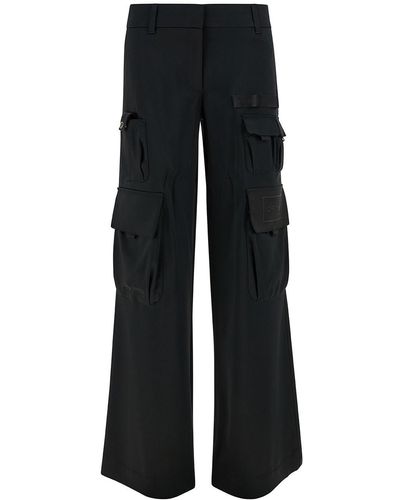 Off-White c/o Virgil Abloh Off- Low-Waisted Cargo Trousers - Black