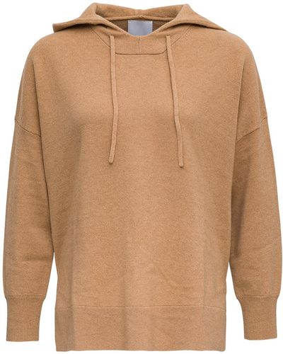 Allude Wool And Cashmere Hoodie - Natural
