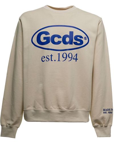 Gcds Felpa di cotone con stampa logo - Multicolore