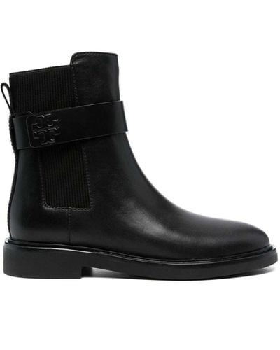 Tory Burch Double T Riding Bootie - Black