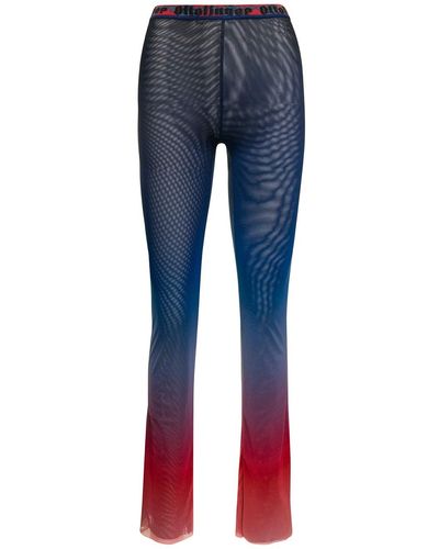 OTTOLINGER Trousers With Faded Effect In Mesh - Blue