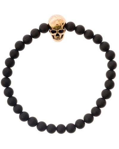 Alexander McQueen Ball Bracelet With Skull Detail - Metallic