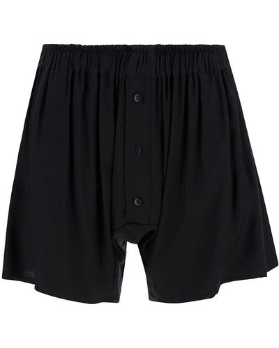 FEDERICA TOSI Bermuda Shorts With Buttons - Black