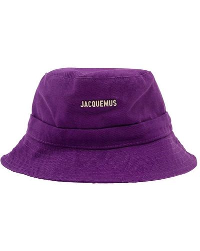 Jacquemus 'le Bob Gadjo' Purple Bucket Hat In Cotton Man