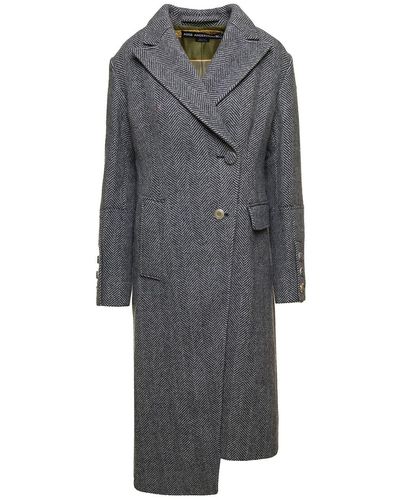 ANDERSSON BELL 'Enya' Asymmetric Double-Breasted Coat With Herrin - Gray