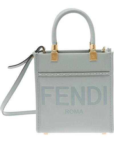 Fendi 'Sunshine' Mini Light Tote Bag With Hot-Stamped Logo - Multicolour