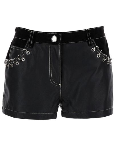 Pinko Shorts With Piercing Details - Black