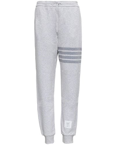 Thom Browne Jersey Joggers With 4Bar Detail - Grey