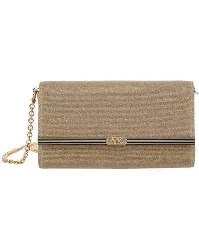 Michael Kors Colored Pouch With Logo Plaque - Grey