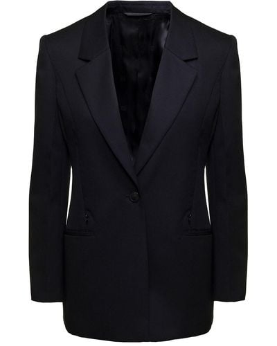 Givenchy Single-Breasted Jacket With Notched Revers - Blue