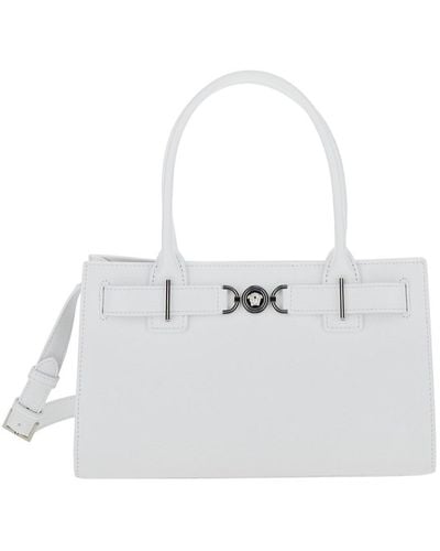 Versace 'Medusa 95' Tote Bag With Logo Detail - White
