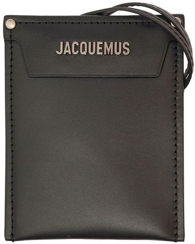 Jacquemus 'Le Porte Poche Meunier' Wallet With Logo Lettering In - Black