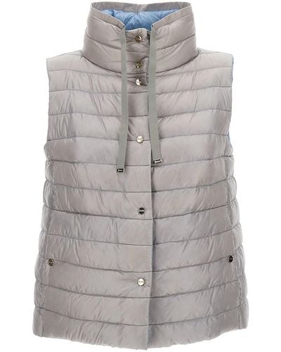 Herno Reversible Padded Quilted Gilet - Grey
