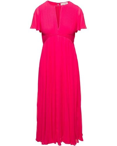 MICHAEL Michael Kors Fuchsia Empire-Style Midi Dress - Pink