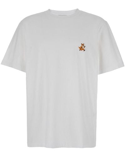 Maison Kitsuné T-Shirt With Logo Detail - White