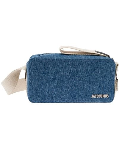 Jacquemus 'Le Cuerda Horizontal' Light Messenger Bag With Logo Le - Blue