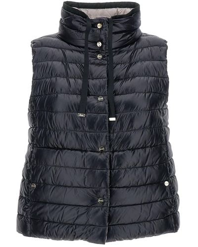Herno Reversible Padded Quilted Gilet - Black