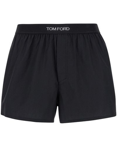 Tom Ford Briefs With Branded Band - Blue