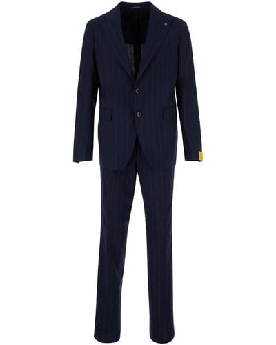 Tagliatore Pinstripe One-Breasted Suit - Blue