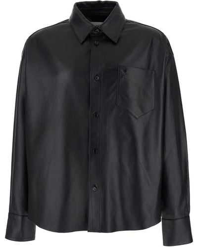 Ami Paris Boxy Fit Shirt - Black