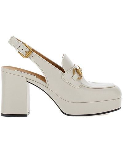 Gucci Mules With Horsebit Detail - White