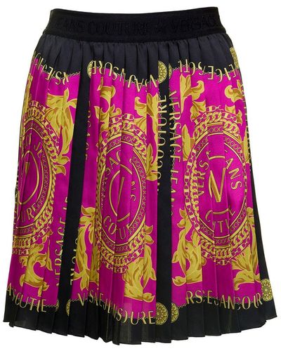 Versace 75Dp820 Pleaced Skirt - Rosa