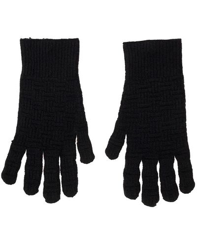Bottega Veneta Woven Cashmere Gloves - Black