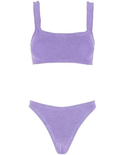 Hunza G 'Xandra' Lilac Bikini With Square Neckline - Purple