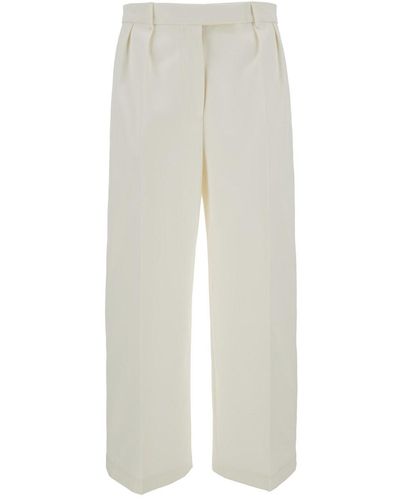 Thom Browne Relaxed Trousers With 4Bar Rwb Detail - White