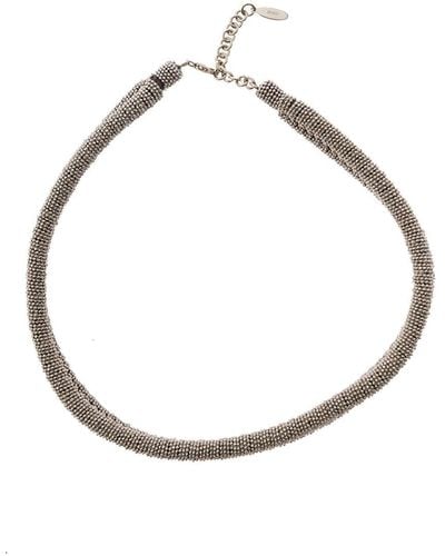 Brunello Cucinelli Necklace With Monile Embellishment - Metallic