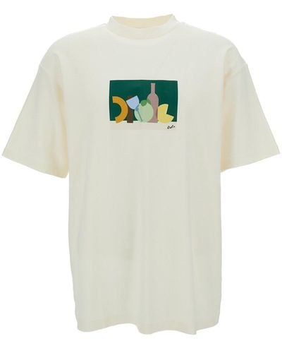 Drole de Monsieur T-Shirt With Nature Drôle Print - White