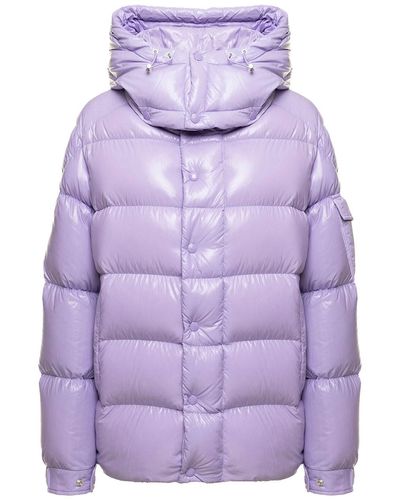 Moncler Maya 70 Short Down Jacket Woman - Purple