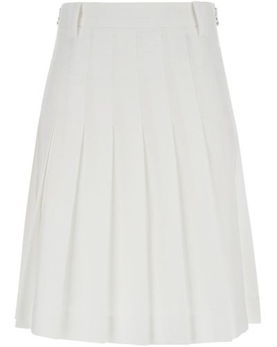 DUNST Midi Pleats Skirt - Bianco