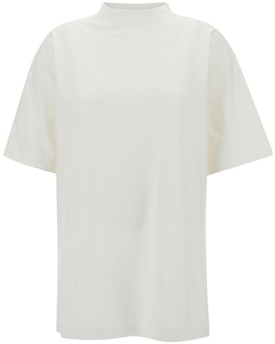 Balenciaga T-Shirt With Hand-Drawn Logo Print - White