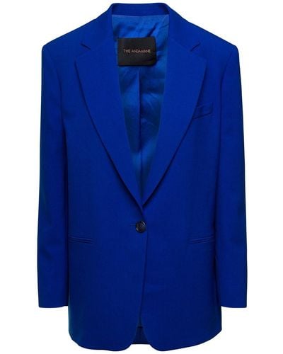 ANDAMANE 'Guia' Oversized Electric Single-Breasted Jacket In - Blue
