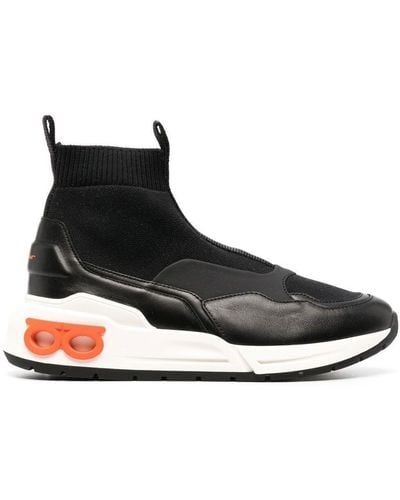 Ferragamo Cosma Sock High-top Sneakers - Black