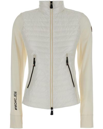 3 MONCLER GRENOBLE Quilted Jacket With Zip - White