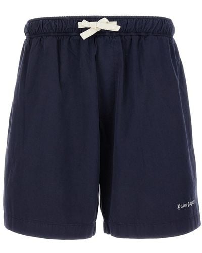 Palm Angels Bermuda Shorts With Coulisse Fastening - Blue