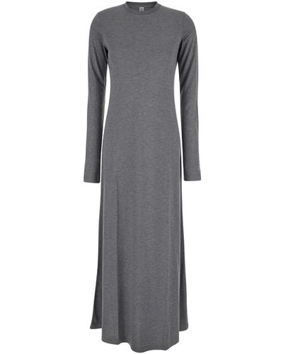 Totême Long Relaxed Dress - Grey