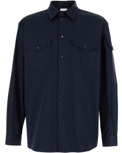 Alexander McQueen Shirt With Buttons - Blue