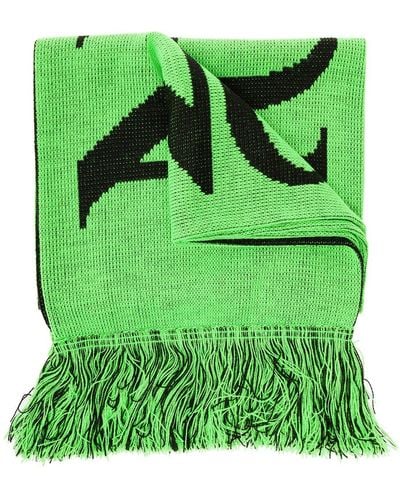 Aries Fluo No Pronlemo Scarf In Knit Man - Green
