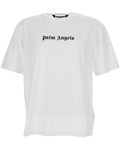 Palm Angels T-Shirt Con Logo - Bianco