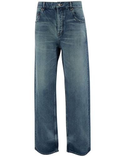 Saint Laurent Baggy Five-Pocket Jeans - Blue