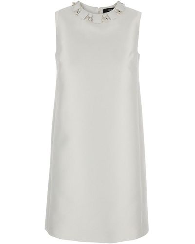 Versace Sleeveless Mini Dress - White